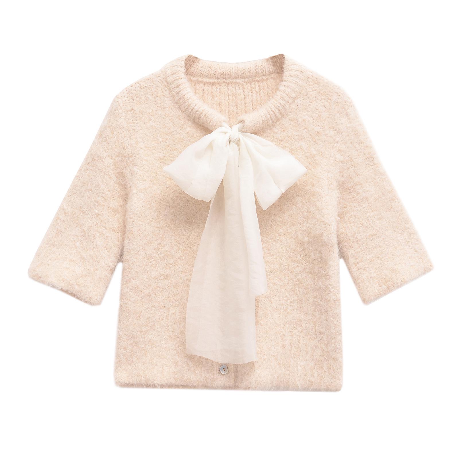 European & American Women s Fashion: 2024 Autumn/Winter Transparent Yarn Bow Brooch Knitted Cardigan 923 Small абрикосовый
European & American Women s Fashion: 2024 Autumn/Winter Transparent Yarn Bow Brooch Knitted Cardigan 923 Small абрикосовый