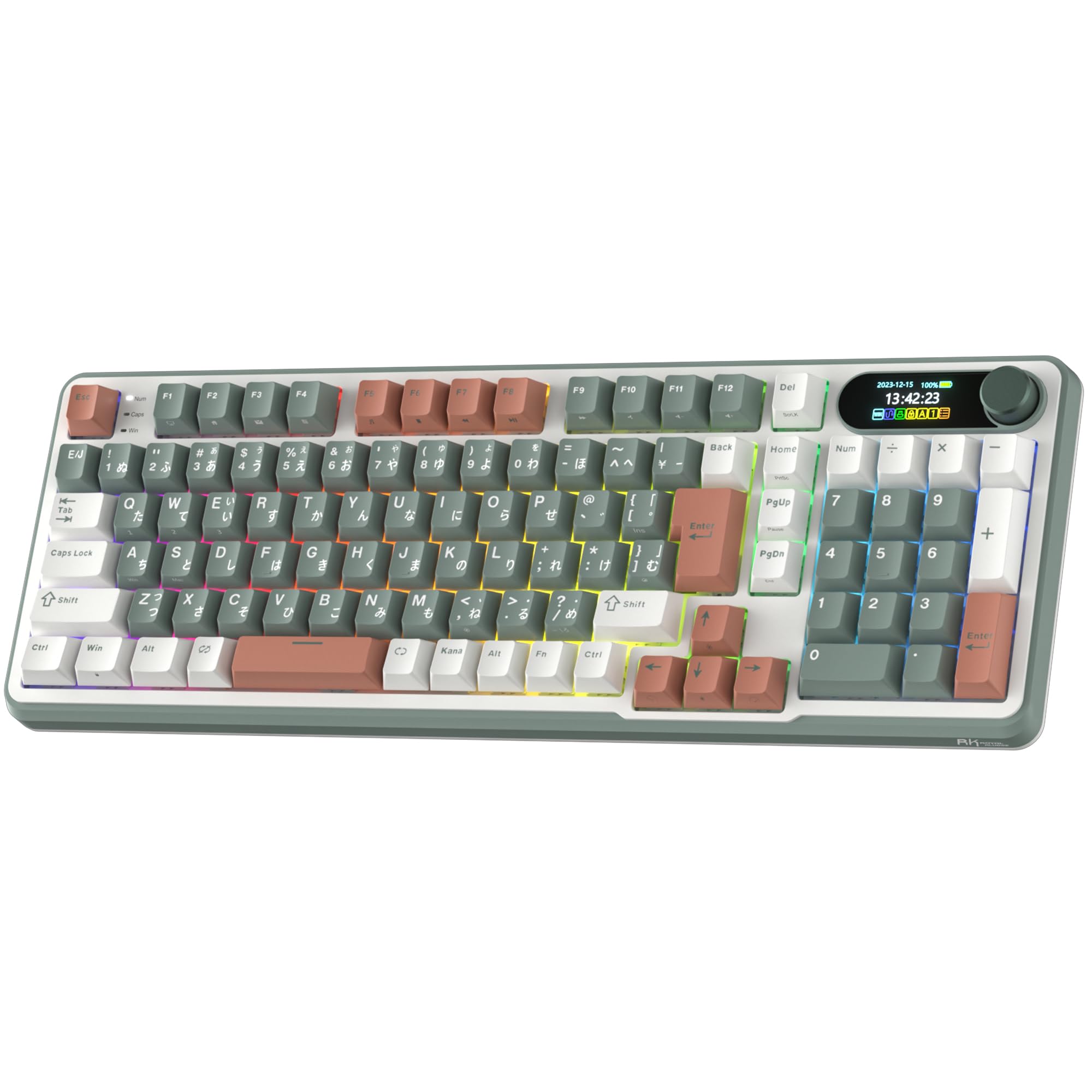RK ROYAL KLUDGE S98 JP Mechanical Keyboard with Smart Display and Wireless Mechanical Keyboard with Software 98 Japanese QWERTY Layout Buttons,
RK ROYAL KLUDGE S98 JP Mechanical Keyboard with Smart Display and Wireless Mechanical Keyboard with Software 98 Japanese QWERTY Layout Buttons,