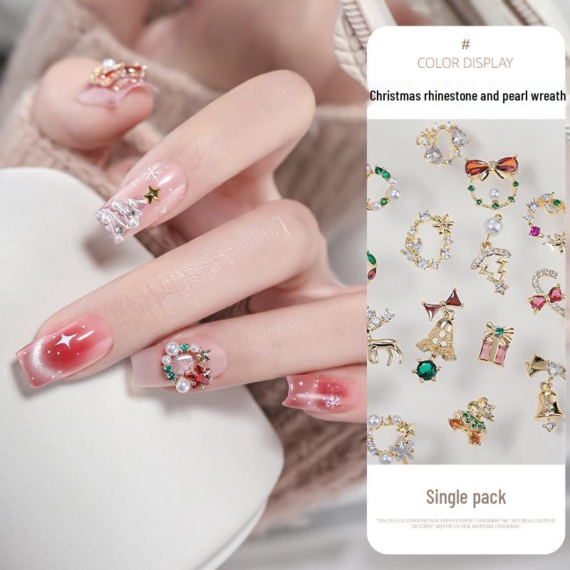 Elegant Sparkly Christmas Zircon Nail Art: Santa, Reindeer, Bell & Snowflake Designs
Elegant Sparkly Christmas Zircon Nail Art: Santa, Reindeer, Bell & Snowflake Designs
