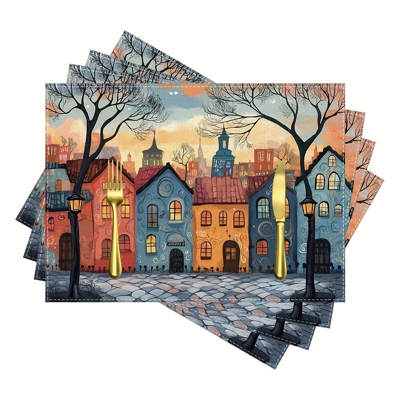 European City Placemats Set of 4 Vintage Street View Place Mats for Dining Table Kitchen Decor Washable Linen Like Tableware 4Pcs-30X45cm(12X18in
European City Placemats Set of 4 Vintage Street View Place Mats for Dining Table Kitchen Decor Washable Linen Like Tableware 4Pcs-30X45cm(12X18in