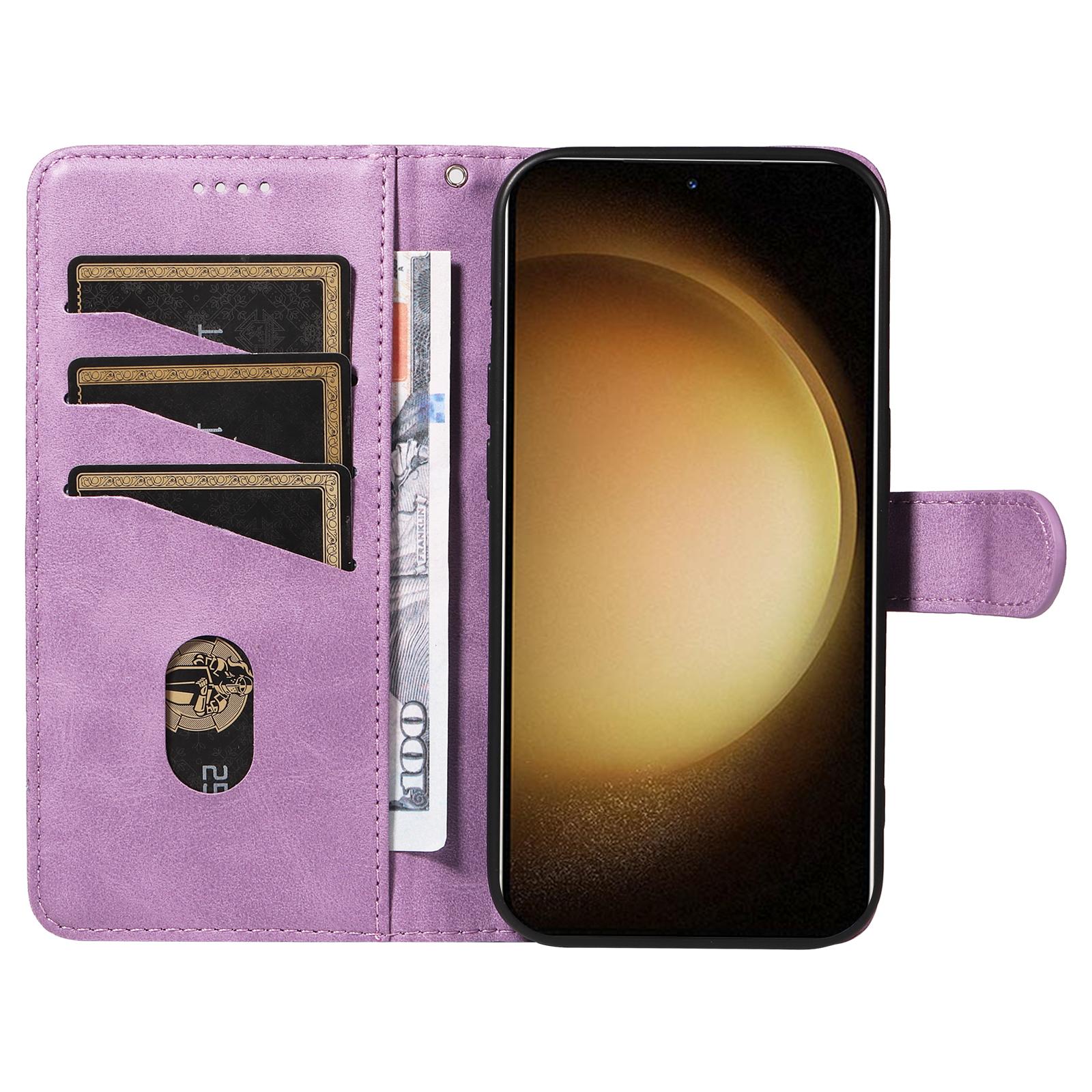 For Samsung Galaxy S23 Case Wallet Flip Leather Phone Cover T-Shaped Lines Light Purple
For Samsung Galaxy S23 Case Wallet Flip Leather Phone Cover T-Shaped Lines Light Purple