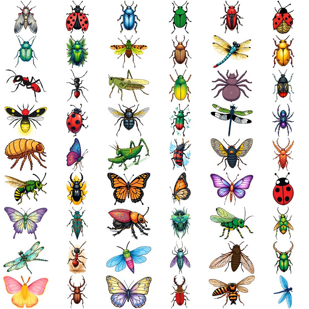 54pcs Temporary Tattoo Stickers Waterproof Long Lasting Body Stickers Cute Insect Body Art Arm Fake Tattoos for Women Men
54pcs Temporary Tattoo Stickers Waterproof Long Lasting Body Stickers Cute Insect Body Art Arm Fake Tattoos for Women Men