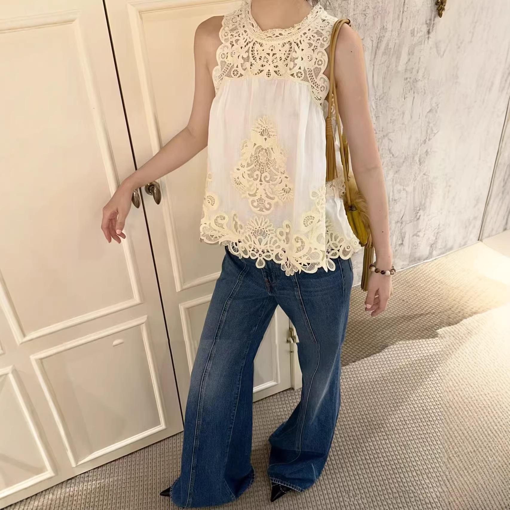 French Style Women s Spring/Summer Lace Patchwork Sleeveless Loose Casual Top L (38)
French Style Women s Spring/Summer Lace Patchwork Sleeveless Loose Casual Top L (38)