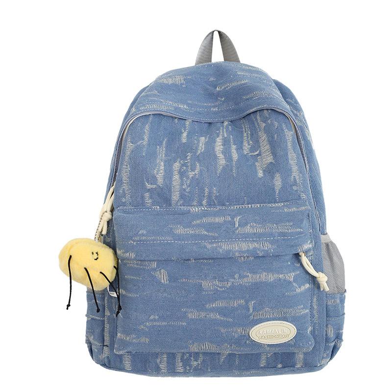 Рюкзак большой вместимости для студентов Модный и простой джинсовый школьный рюкзак Крутой и трендовый Универсальный и повседневный рюкзак для женщин .
Рюкзак большой вместимости для студентов Модный и простой джинсовый школьный рюкзак Крутой и трендовый Универсальный и повседневный рюкзак для женщин .