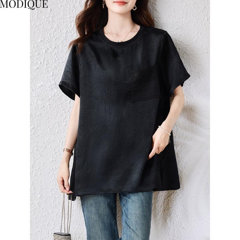 MODIQUE Весна Лето Большой Размер Новая Женская Свободная Винтажная Кружевная Однотонная Блузка Рубашки Женская Повседневная Оверсайз Короткий Рукав Круглый Вырез Топ 4XL чёрный
MODIQUE Весна Лето Большой Размер Новая Женская Свободная Винтажная Кружевная Однотонная Блузка Рубашки Женская Повседневная Оверсайз Короткий Рукав Круглый Вырез Топ 4XL чёрный