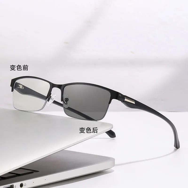 0~+4.0 Photochromic + Multifocal Reading Glasses Automatic Zoom 1 Pair of Glasses with Multiple Uses Half Frame Business Glasses 4.00 чёрный
0~+4.0 Photochromic + Multifocal Reading Glasses Automatic Zoom 1 Pair of Glasses with Multiple Uses Half Frame Business Glasses 4.00 чёрный