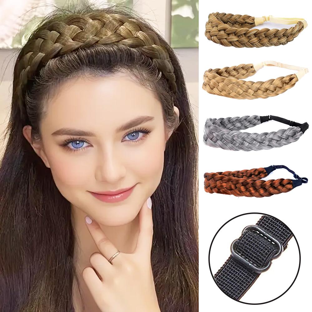 MISS WIG Synthetic Elastic Hair Braided Headband Classic Chunky Wide Plaited Hairpiece For Women Girls Stylish Hair Accessories 22cm
MISS WIG Synthetic Elastic Hair Braided Headband Classic Chunky Wide Plaited Hairpiece For Women Girls Stylish Hair Accessories 22cm