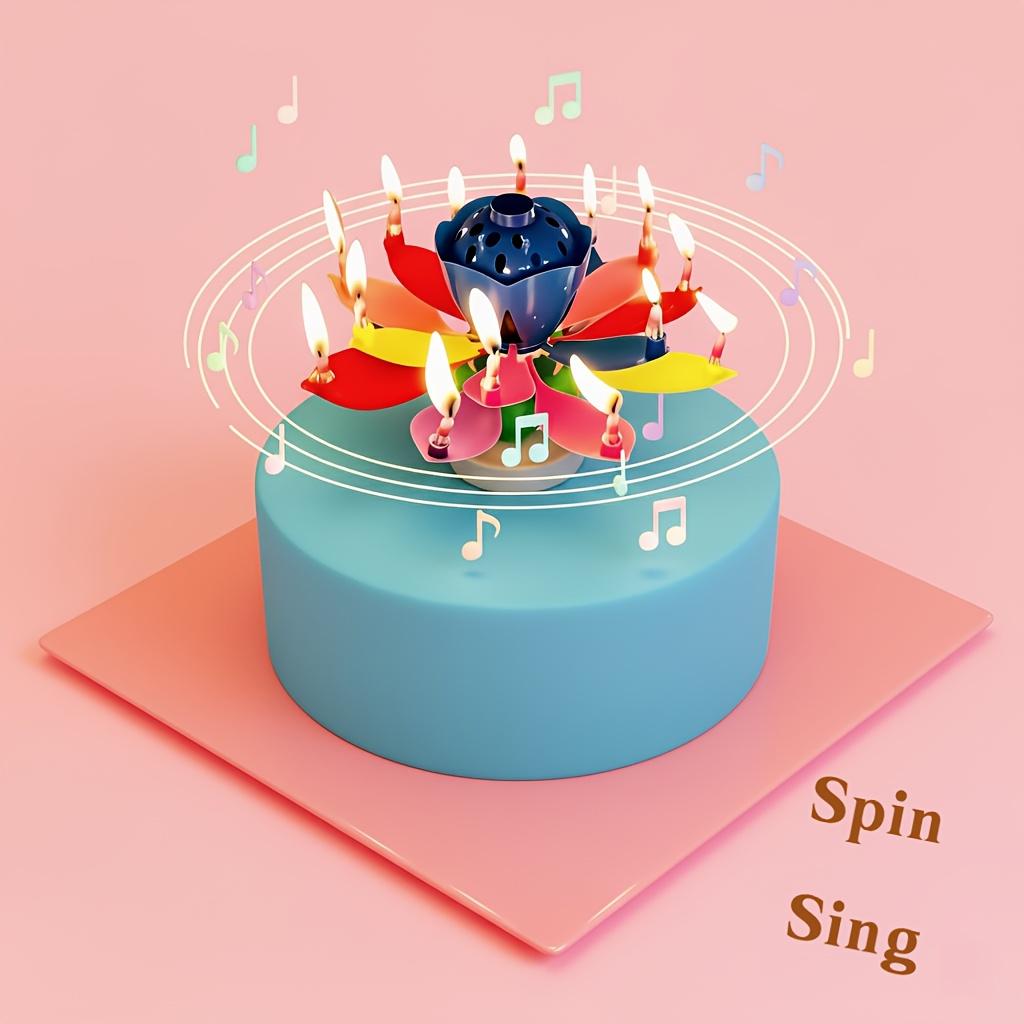Rotating Flower Birthday Cake Candle with Music & Colorful Petals, Fun Cake Decor for Party Celebration, Gift for Kids Family
Rotating Flower Birthday Cake Candle with Music & Colorful Petals, Fun Cake Decor for Party Celebration, Gift for Kids Family