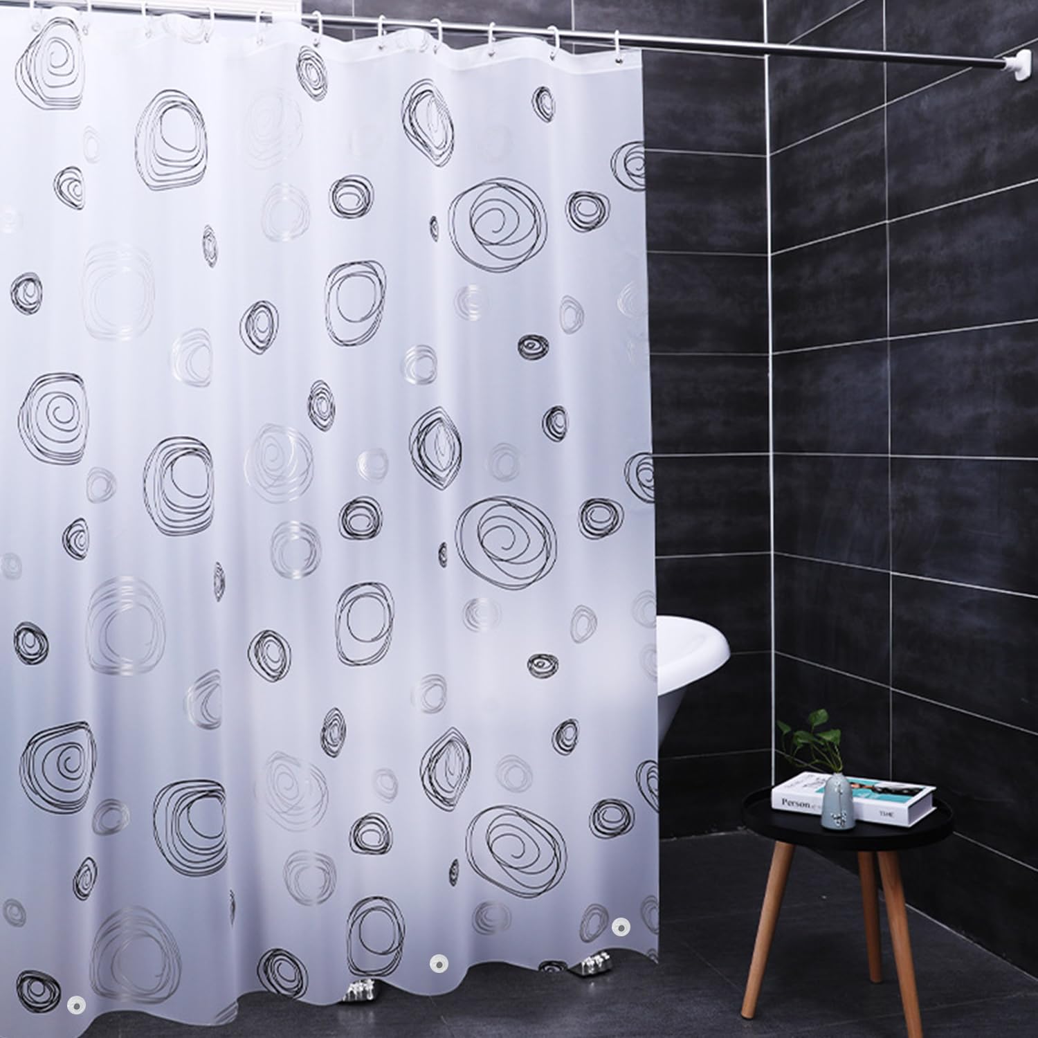 Plastic Shower Liner - Premium Eva 6G Thickened Shower Curtain Liner With Rustproof Grommets And 3 Weighted Magnets, Waterproof W60H190(CM)-1 Pcs
Plastic Shower Liner - Premium Eva 6G Thickened Shower Curtain Liner With Rustproof Grommets And 3 Weighted Magnets, Waterproof W60H190(CM)-1 Pcs