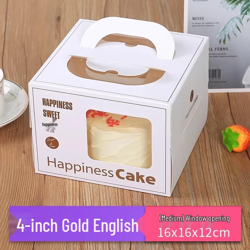 Miaojiayi 4-inch Golden Handle Bakery Boxes, 50-Pack
Miaojiayi 4-inch Golden Handle Bakery Boxes, 50-Pack