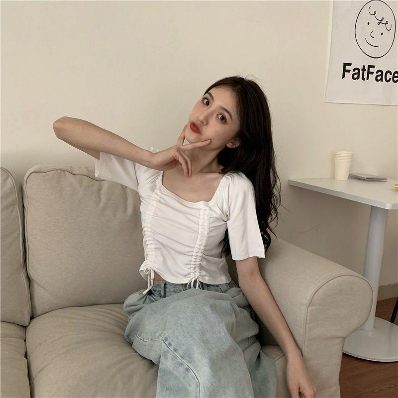 Летняя корейская версия, облегающий свитер с квадратным вырезом и завязками, короткий вязаный свитер с рукавами для женщин, тонкий стиль, верхняя одежда, короткий топ L белый
Летняя корейская версия, облегающий свитер с квадратным вырезом и завязками, короткий вязаный свитер с рукавами для женщин, тонкий стиль, верхняя одежда, короткий топ L белый