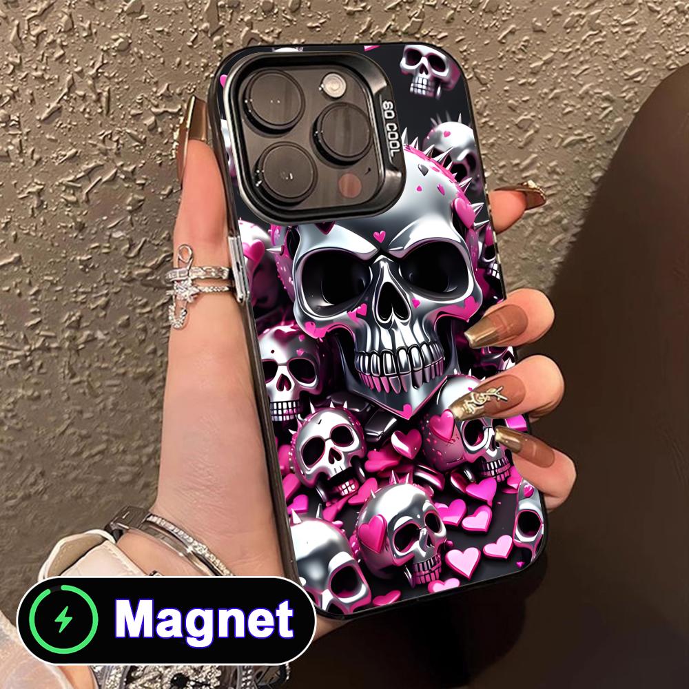 Silver Skull Translucent MagSafe Mobile Phone Case for iPhone 17 16 15 14 13 12 11 Air Pro Max Plus Colorful Cover iPhone 11
Silver Skull Translucent MagSafe Mobile Phone Case for iPhone 17 16 15 14 13 12 11 Air Pro Max Plus Colorful Cover iPhone 11