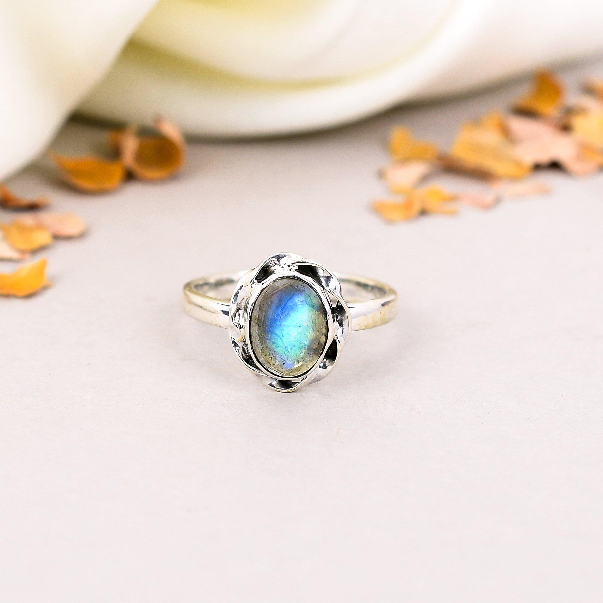 Labradorite Gemstone 925 Sterling Silver Black Moonstone Handmade Jewelry Ring For Women 10
Labradorite Gemstone 925 Sterling Silver Black Moonstone Handmade Jewelry Ring For Women 10
