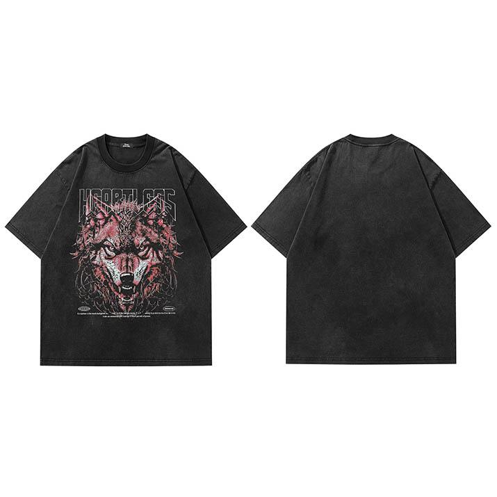 Men T Shirt Streetwear Hip Hop Oversized T Shirt Red Wolf Animal Graphic Tshirt Faded Black Cotton Tops Tee Vintage Hipster S
Men T Shirt Streetwear Hip Hop Oversized T Shirt Red Wolf Animal Graphic Tshirt Faded Black Cotton Tops Tee Vintage Hipster S