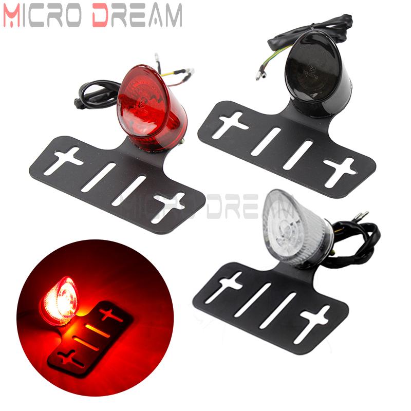Cafe Racer Universal Motorcycle Brake Rear Tail Light Taillight w/ License Plate Bracket For Harley Sportster Bobber Chopper
Cafe Racer Universal Motorcycle Brake Rear Tail Light Taillight w/ License Plate Bracket For Harley Sportster Bobber Chopper