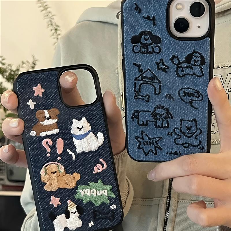 Мила джинсова собака з вишивкою, підходить для iPhone 16 15 ProMax/14/13/12, нова модель. Apple 14 Promax безодня
Мила джинсова собака з вишивкою, підходить для iPhone 16 15 ProMax/14/13/12, нова модель. Apple 14 Promax безодня
