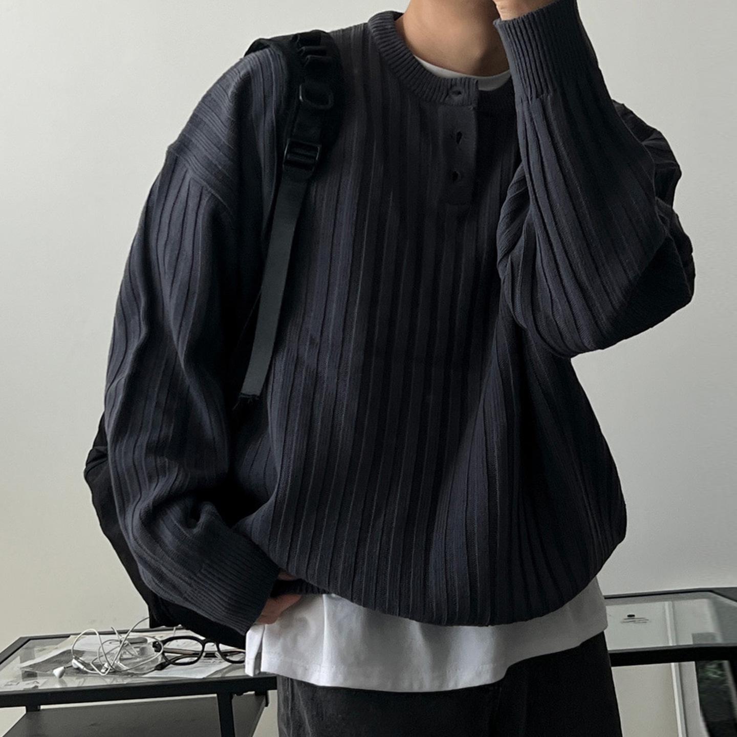Men s High-End Ribbed Henley Sweater: Versatile Loose Knit Pullover for Autumn & Winter Extra Large темно-синього кольору
Men s High-End Ribbed Henley Sweater: Versatile Loose Knit Pullover for Autumn & Winter Extra Large темно-синього кольору