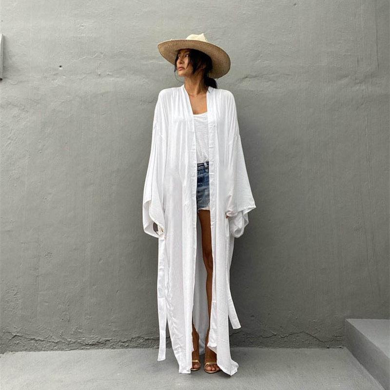 European and American Cotton Belted Cardigan Beach Cover-up: Sexy Long Sleeve Vacation Bikini Wrap One Size
European and American Cotton Belted Cardigan Beach Cover-up: Sexy Long Sleeve Vacation Bikini Wrap One Size