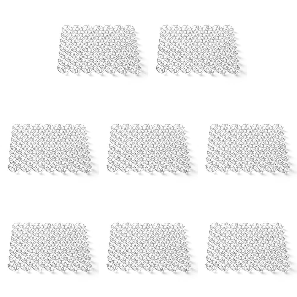 - Открытый пружинный изолированный коврик Coaster Trivet Mat Hot Pad для кемпинга (Серебряный)
- Открытый пружинный изолированный коврик Coaster Trivet Mat Hot Pad для кемпинга (Серебряный)