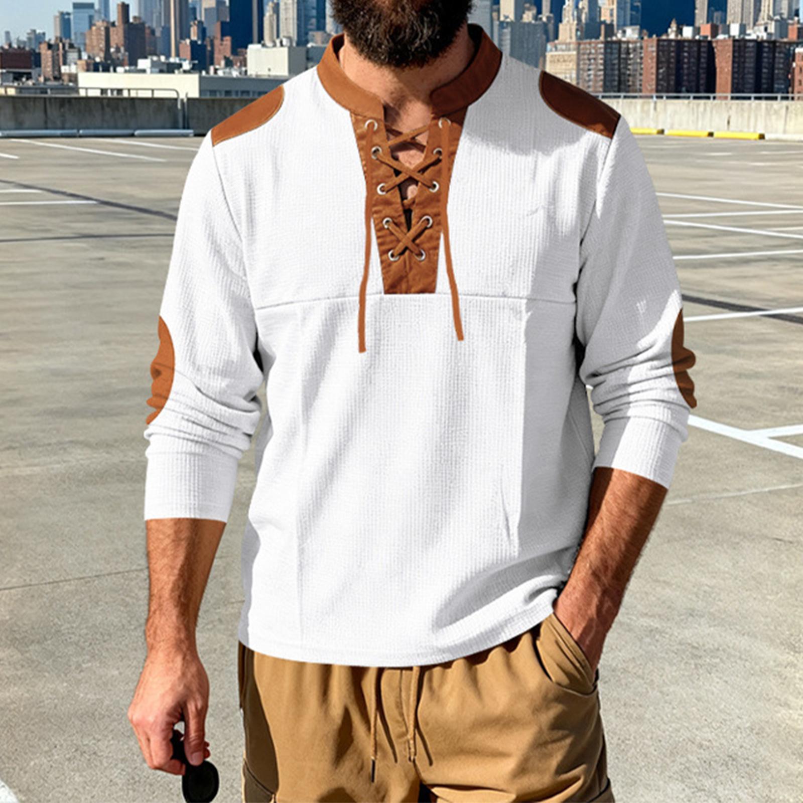 Shoulder Sleeves Men S Long Sleeved Patchwork T-Shirt Casual Top XL
Shoulder Sleeves Men S Long Sleeved Patchwork T-Shirt Casual Top XL