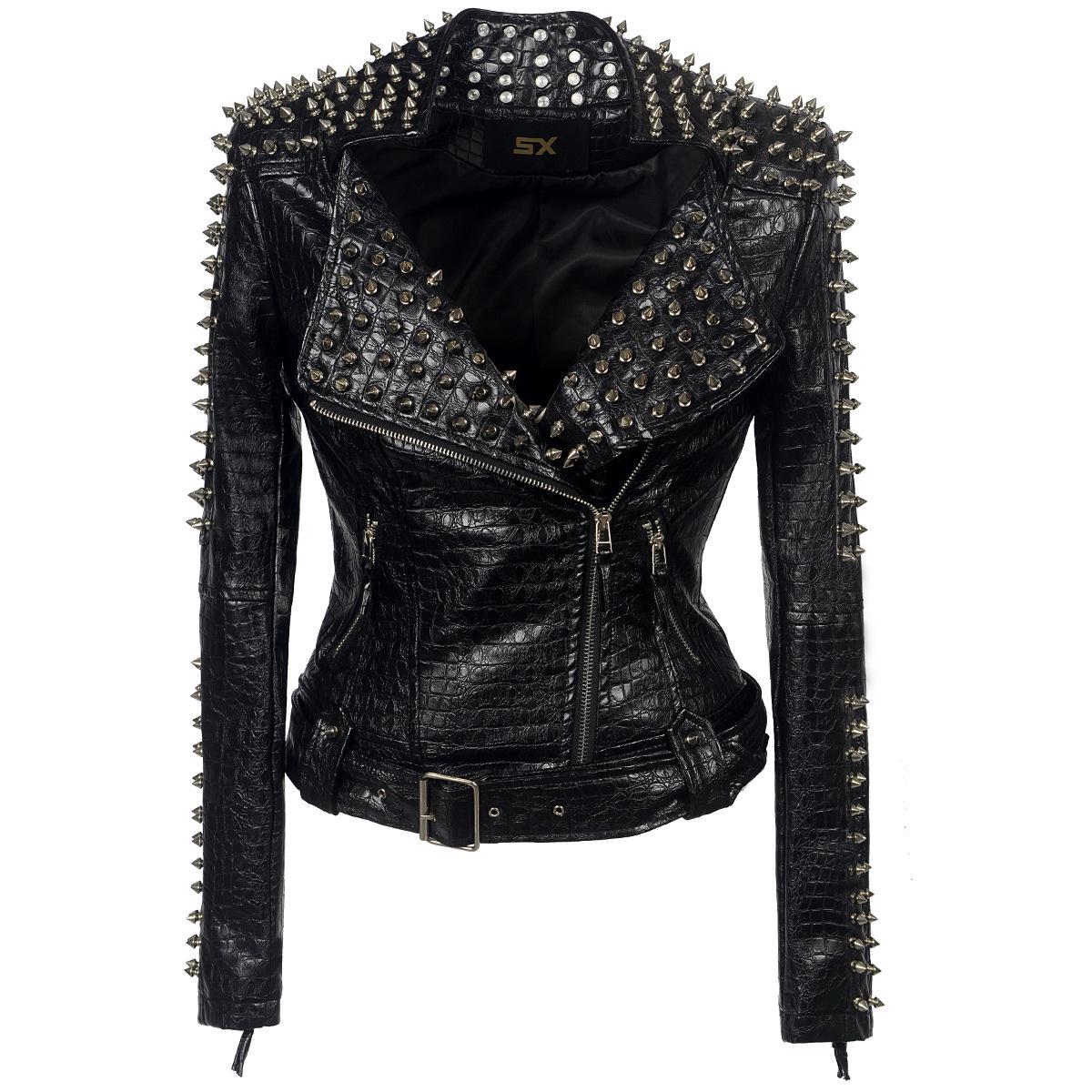 Plus Size Rivet Patchwork Motorcycle Leather Jacket - Women s Long Sleeve Punk Rock Outerwear 6XL чёрный
Plus Size Rivet Patchwork Motorcycle Leather Jacket - Women s Long Sleeve Punk Rock Outerwear 6XL чёрный