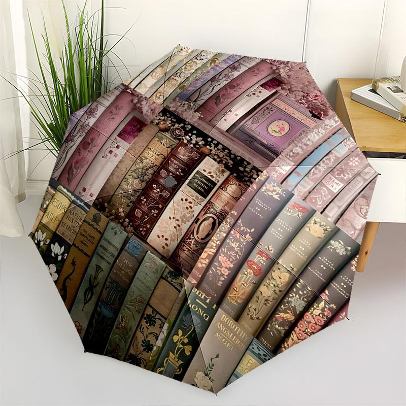 Vintage Books, Floral Decorations Themed Automatic Opening and Closing Umbrella, Brightly Colored 8-rib Portable Umbrella, Suitable for Men
Vintage Books, Floral Decorations Themed Automatic Opening and Closing Umbrella, Brightly Colored 8-rib Portable Umbrella, Suitable for Men