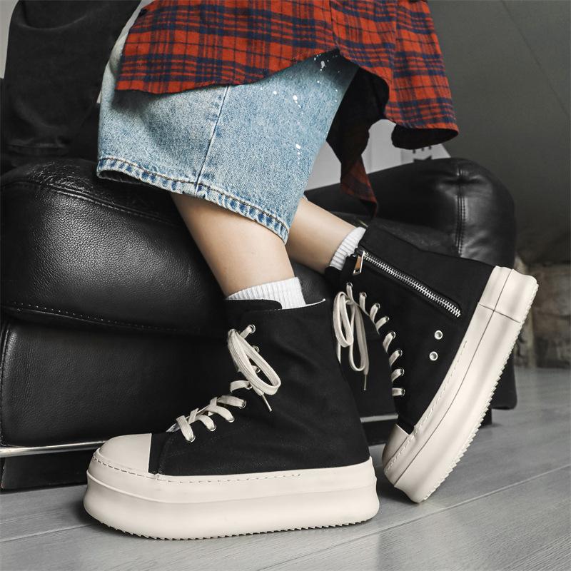 2025 new men s platform heightening high-top canvas shoes casual trend men s shoes niche high street board shoes men s X281 44 чорний
2025 new men s platform heightening high-top canvas shoes casual trend men s shoes niche high street board shoes men s X281 44 чорний