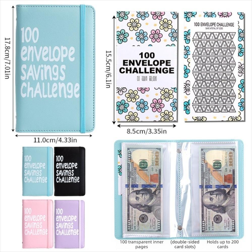 Save Money 100 Envelopes Money Saving Challenge PU Waterproof Savings Binder Large Capacity Reusable Money Collection Book синій
Save Money 100 Envelopes Money Saving Challenge PU Waterproof Savings Binder Large Capacity Reusable Money Collection Book синій