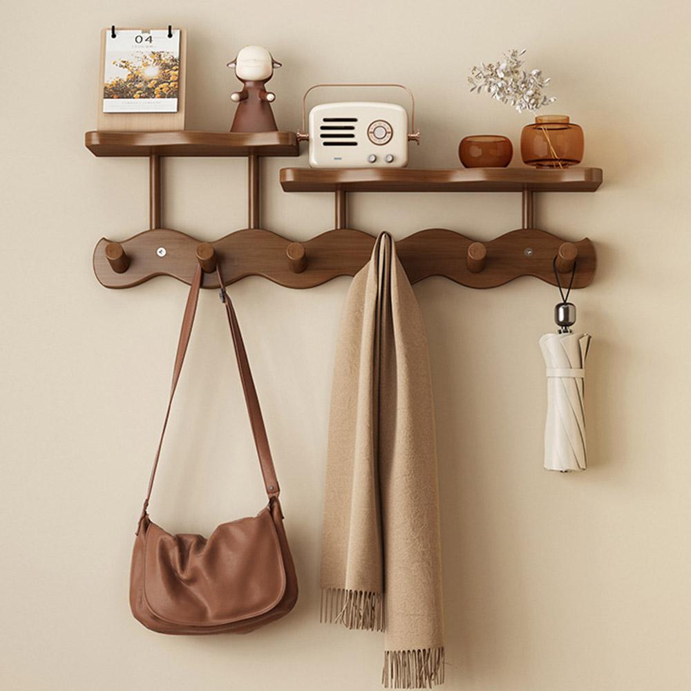 Bamboo Coat Hooks Wall Mounted Towel Rack Shelf 6 Hooks No Drill Hanging Organizer for Entryway Bedroom Hallway
Bamboo Coat Hooks Wall Mounted Towel Rack Shelf 6 Hooks No Drill Hanging Organizer for Entryway Bedroom Hallway