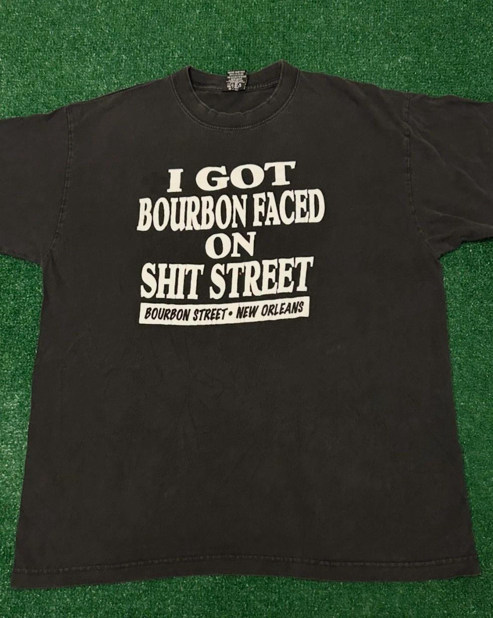 Vintage 90s Bourbon Street Adult Humor Shitt Faced VTG Shirt Mens Size Large USA 4XL
Vintage 90s Bourbon Street Adult Humor Shitt Faced VTG Shirt Mens Size Large USA 4XL