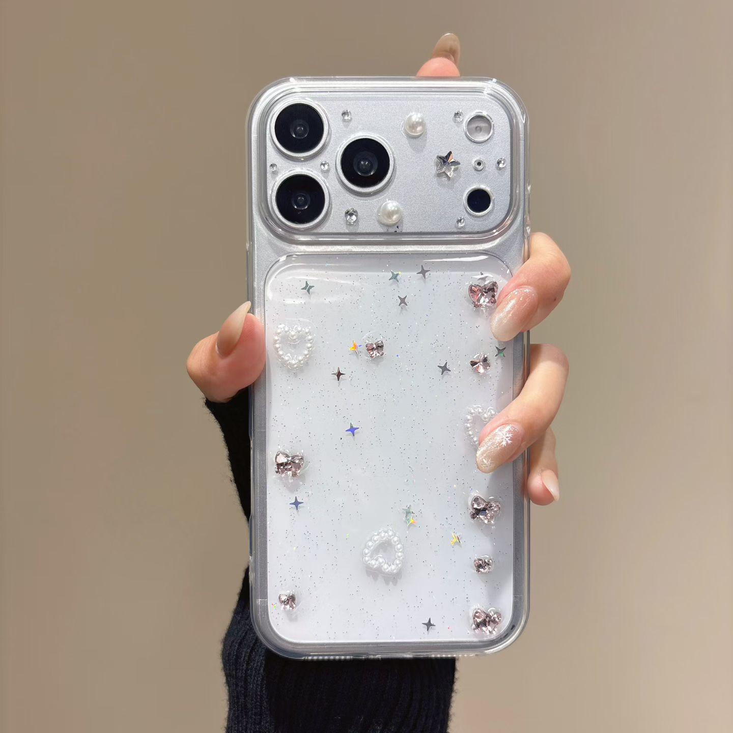 3D Rhinestone Heart Epoxy Case for iPhone 17 Pro Max/16 Pro Protective Cover iPhone 15
3D Rhinestone Heart Epoxy Case for iPhone 17 Pro Max/16 Pro Protective Cover iPhone 15