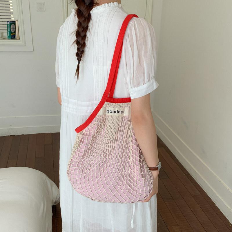 Summer casual hollow mesh woven tote bag for women, beach bag for seaside vacati, large-capacity commuter shoulder bag рожевий
Summer casual hollow mesh woven tote bag for women, beach bag for seaside vacati, large-capacity commuter shoulder bag рожевий