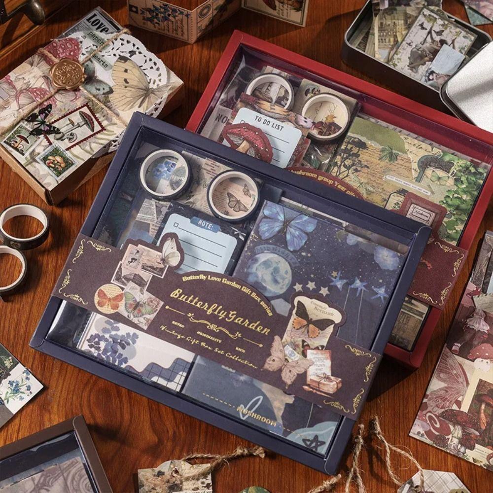 125Pcs/Set Retro DIY Diary Album A6 Scrapbooking Set Gold Stamping Cover Children Mushroom Chronology
125Pcs/Set Retro DIY Diary Album A6 Scrapbooking Set Gold Stamping Cover Children Mushroom Chronology