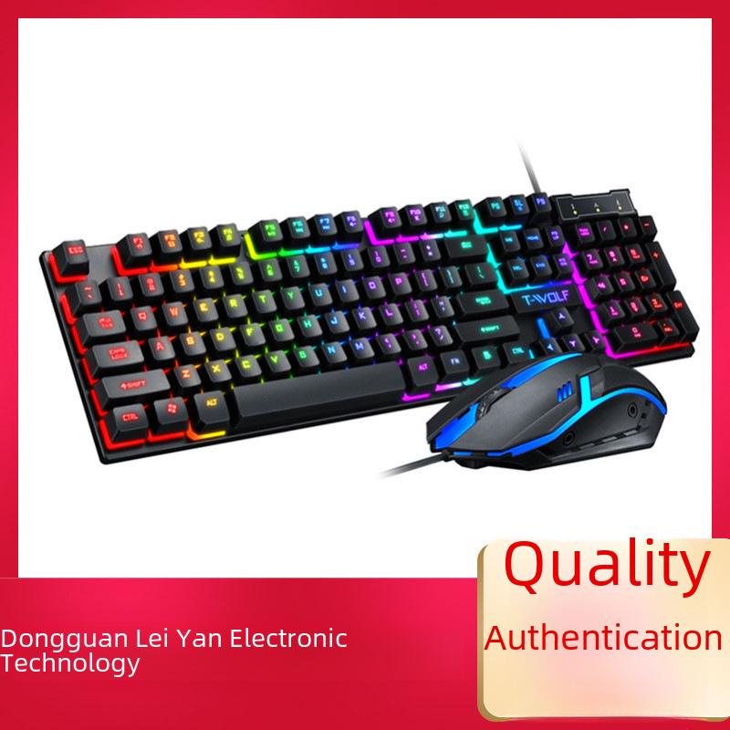 T-WOLF TF200 Gaming Keyboard & Mouse Set - Spanish/Russian Layout, USB Wired, Floating Design.
T-WOLF TF200 Gaming Keyboard & Mouse Set - Spanish/Russian Layout, USB Wired, Floating Design.