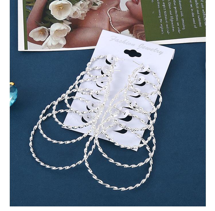 6 Pairs Exaggerated Big Gold Tone Metal Hoop Earrings Set for Women Simple Round Circle Fashion Jewelry
6 Pairs Exaggerated Big Gold Tone Metal Hoop Earrings Set for Women Simple Round Circle Fashion Jewelry