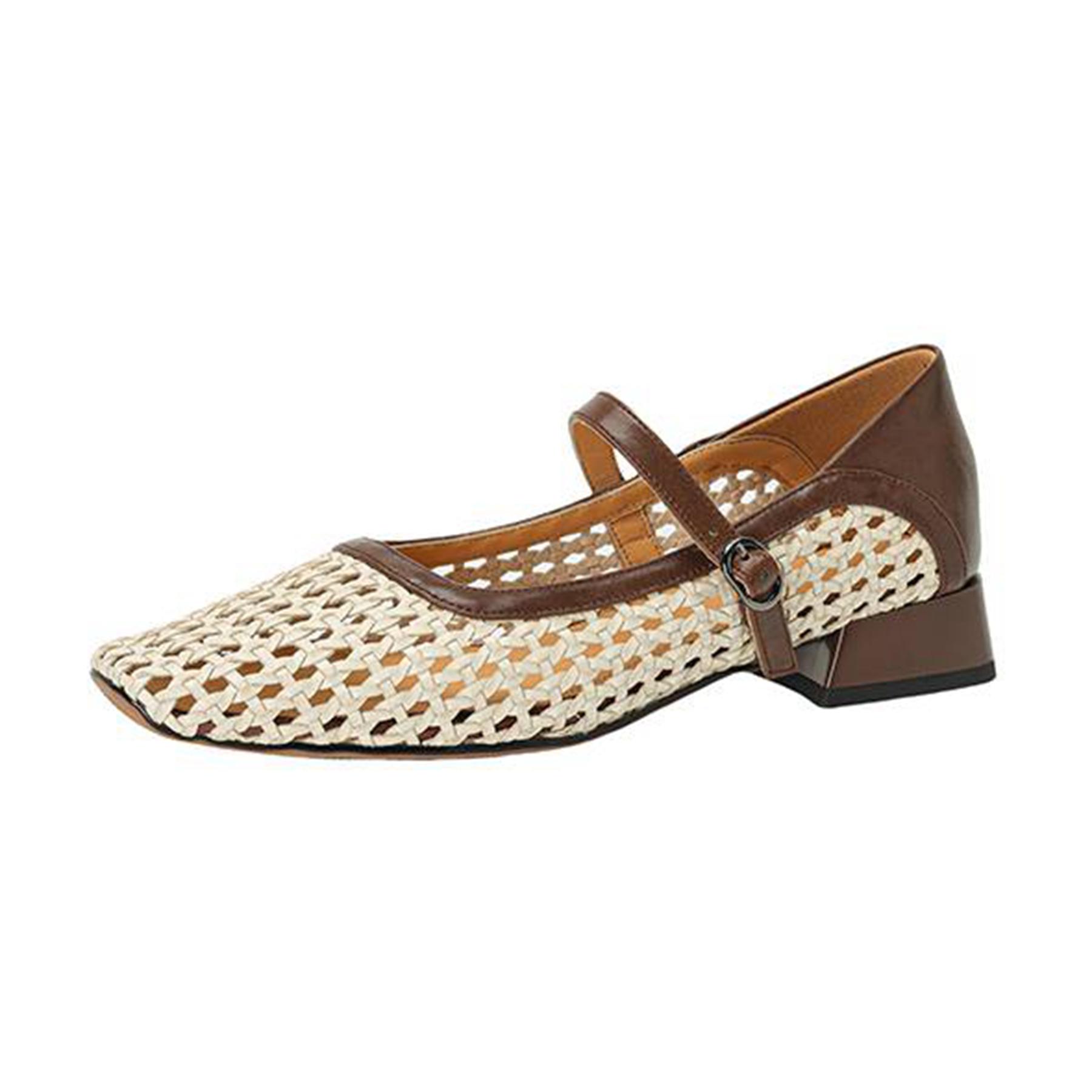 Krazing Pot Cow Skin Weaving Summer Size 41 Low Heels Party Shoes Women Square Toe Gladiator Hollow Out Pumps 35 слонова кістка
Krazing Pot Cow Skin Weaving Summer Size 41 Low Heels Party Shoes Women Square Toe Gladiator Hollow Out Pumps 35 слонова кістка