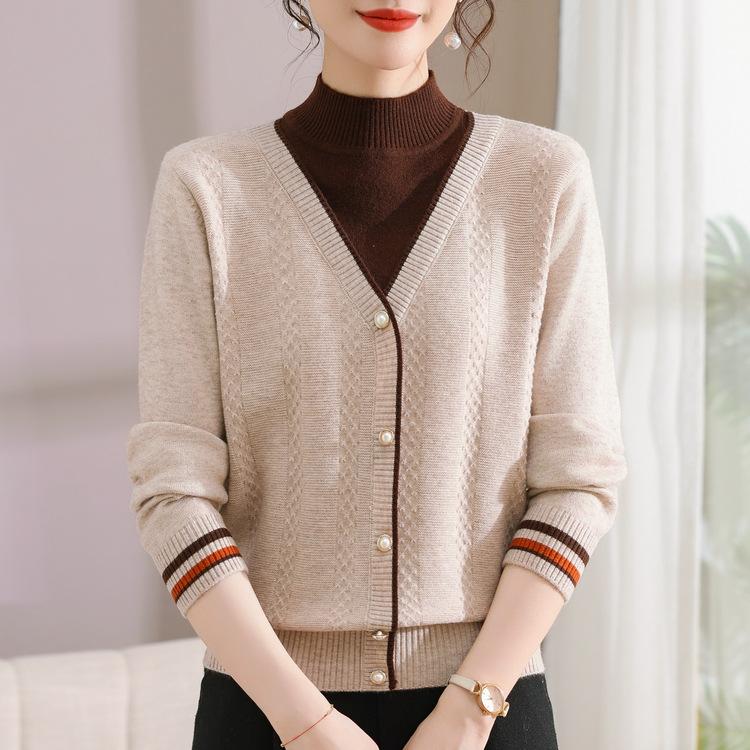 Мама Трикотажный свитер-двойка Осенне-зимний стиль Для среднего и пожилого возраста Новинка Топ Полувысокий воротник Утепленная женская базовая рубашка 5XL
Мама Трикотажный свитер-двойка Осенне-зимний стиль Для среднего и пожилого возраста Новинка Топ Полувысокий воротник Утепленная женская базовая рубашка 5XL