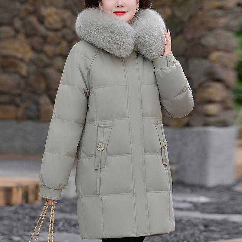 Воротник из натурального меха, Зимние пуховики для женщин среднего возраста, Винтажные длинные парки с капюшоном, Элегантные толстые теплые пуховые пальто, Женская верхняя одежда 5XL зелёный
Воротник из натурального меха, Зимние пуховики для женщин среднего возраста, Винтажные длинные парки с капюшоном, Элегантные толстые теплые пуховые пальто, Женская верхняя одежда 5XL зелёный