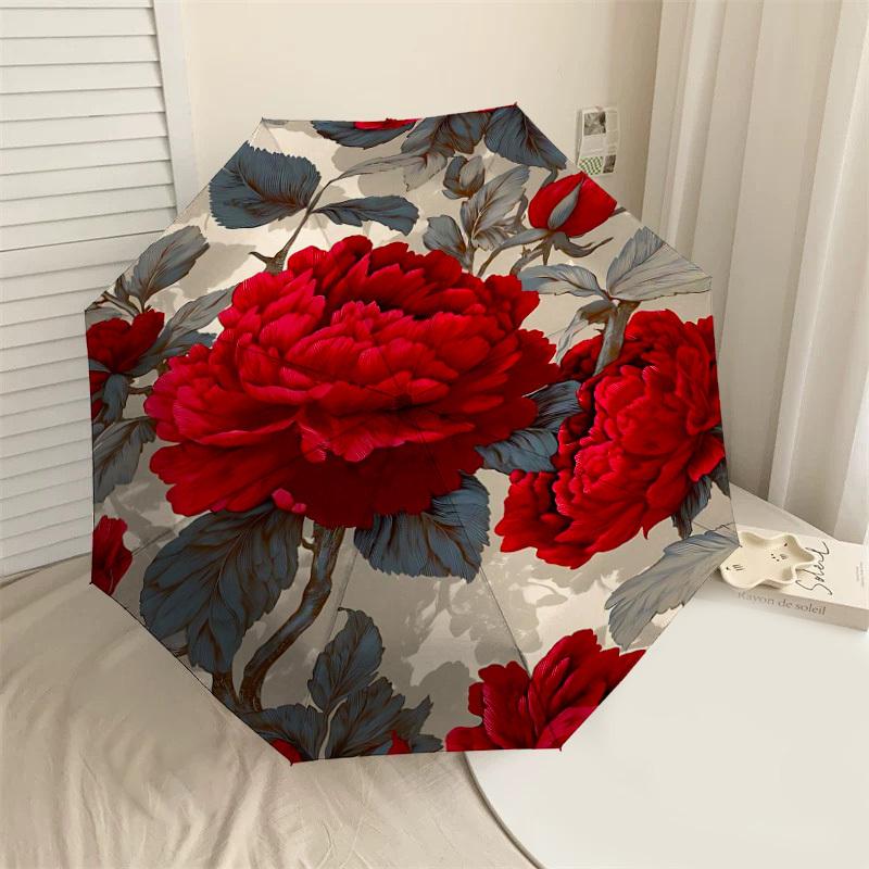 1PC Floral Pattern Red Roses Umbrella-8-Rib Reinforced, Automatic Open, Lightweight & Durable, Fashion Accessory for Outdoor-D372
1PC Floral Pattern Red Roses Umbrella-8-Rib Reinforced, Automatic Open, Lightweight & Durable, Fashion Accessory for Outdoor-D372