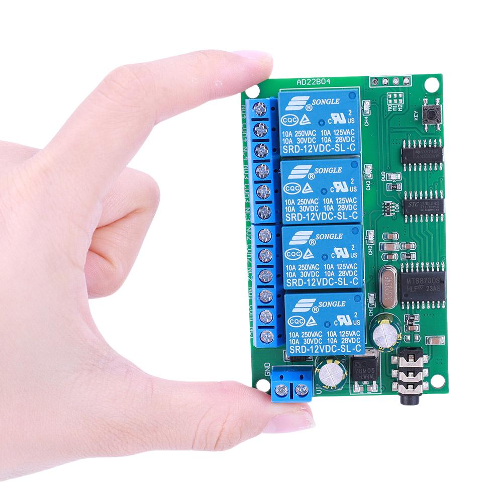 AD22B04 4-канальний DTMF аудіоконтролер-декодер реле DC 12V Без фіксації/З фіксацією/Блокування/З часовою затримкою для розумного будинку China Mainland
AD22B04 4-канальний DTMF аудіоконтролер-декодер реле DC 12V Без фіксації/З фіксацією/Блокування/З часовою затримкою для розумного будинку China Mainland