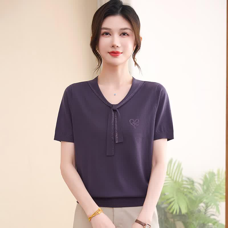 Hengyuanxiang Women s Short Sleeve Knit T-Shirt 110
Hengyuanxiang Women s Short Sleeve Knit T-Shirt 110