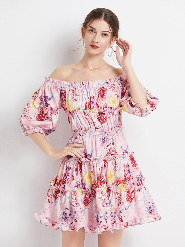 Модное подиумное летнее мини-короткое платье с принтом, женское сексуальное платье с разрезом на шее, эластичной резинкой на талии, с открытыми плечами, картина маслом, праздничные платья для отпуска
Модное подиумное летнее мини-короткое платье с принтом, женское сексуальное платье с разрезом на шее, эластичной резинкой на талии, с открытыми плечами, картина маслом, праздничные платья для отпуска