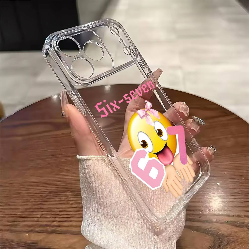 67-Six Seven Phone Case For iPhone 17 16 15 14 13 12 11 Mini Pro Max Plus Transparent Cover iPhone14
67-Six Seven Phone Case For iPhone 17 16 15 14 13 12 11 Mini Pro Max Plus Transparent Cover iPhone14