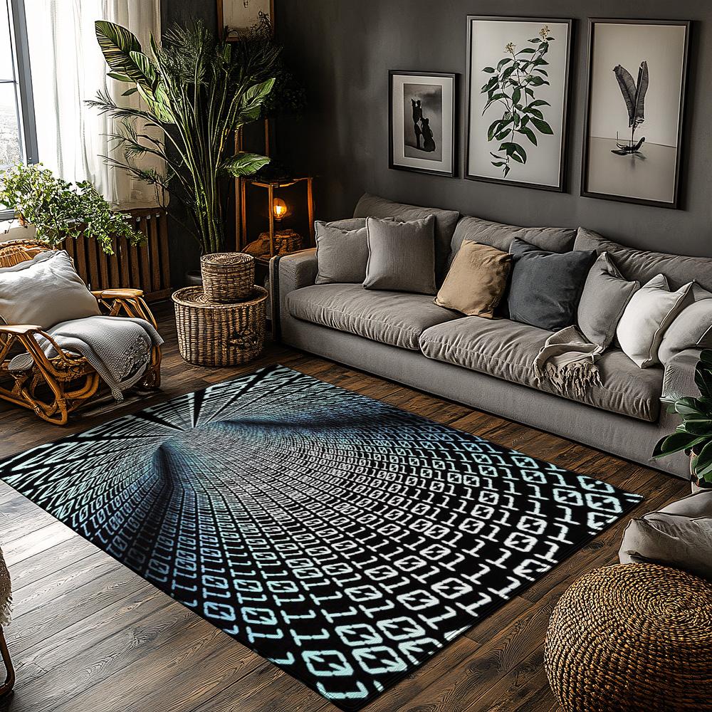 Tuniu Geometric Digital Code Rug, Modern Home Living Room Floor Carpet, Non-Slip Kitchen Rug, Decorative Floor Mat 50x80cm
Tuniu Geometric Digital Code Rug, Modern Home Living Room Floor Carpet, Non-Slip Kitchen Rug, Decorative Floor Mat 50x80cm