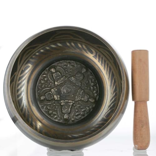Brass and Bronze Singing Bowl Meditation Set, 16cm Diameter, with Wooden Stick, Hand-Carved Decorative Finish, for Healing, Yoga, and Purification
Brass and Bronze Singing Bowl Meditation Set, 16cm Diameter, with Wooden Stick, Hand-Carved Decorative Finish, for Healing, Yoga, and Purification