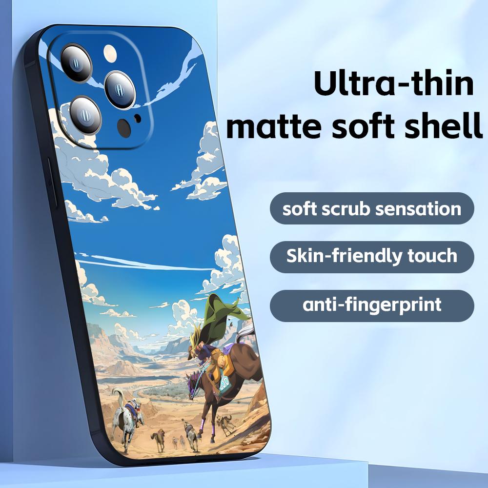 HOT JOJO Steel Ball Run Phone Case For iPhone17 16 16e 15 14 13 12 11 Plus Mini Pro Max Soft black Shockproof Cover iPhone 12
HOT JOJO Steel Ball Run Phone Case For iPhone17 16 16e 15 14 13 12 11 Plus Mini Pro Max Soft black Shockproof Cover iPhone 12