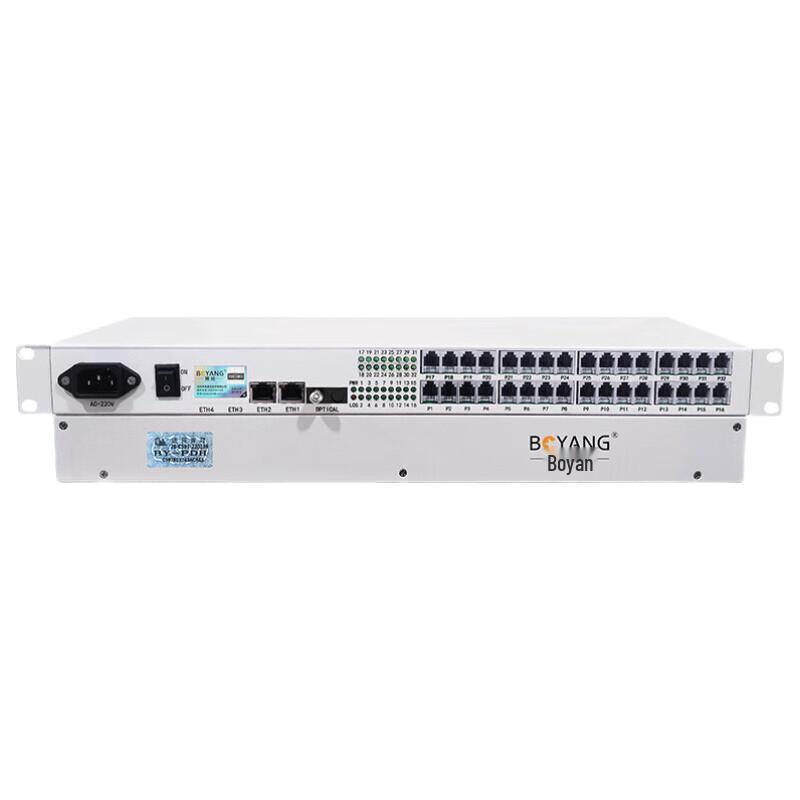 BOYANG 24-Port Phone & 2-Port 100M Ethernet Fiber Optic Extender
BOYANG 24-Port Phone & 2-Port 100M Ethernet Fiber Optic Extender