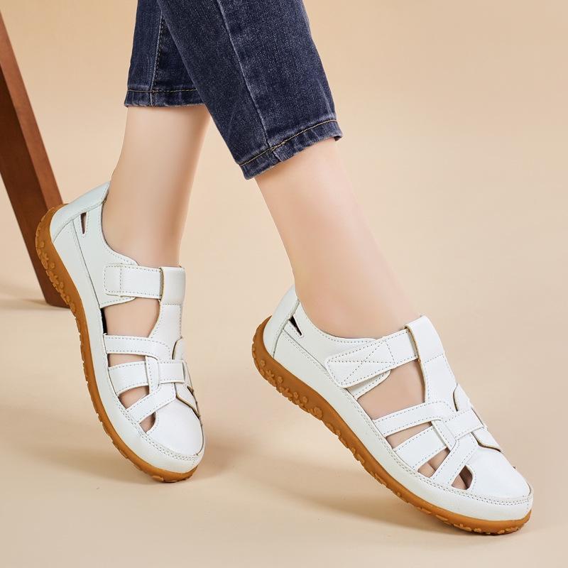 Plus Size Summer Retro Sandals: Soft Sole Velcro Beach Shoes for Women 37 брудно-білий
Plus Size Summer Retro Sandals: Soft Sole Velcro Beach Shoes for Women 37 брудно-білий