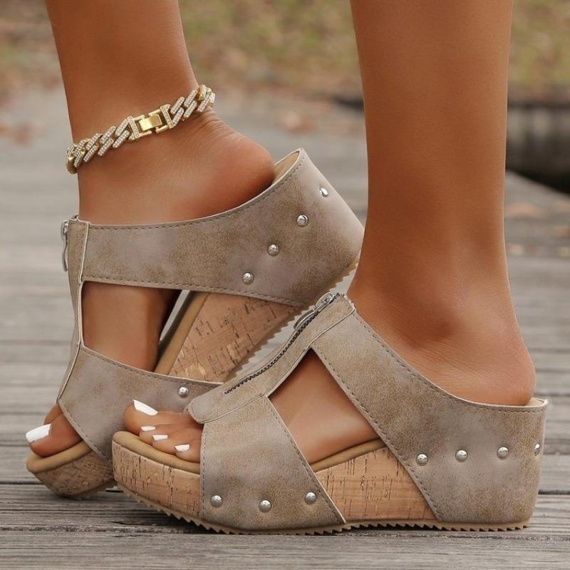 Sandals Thick-soled Large-sized Women s Shoes Fish-mouth Velcro Casual Slippers 43 коричневий
Sandals Thick-soled Large-sized Women s Shoes Fish-mouth Velcro Casual Slippers 43 коричневий