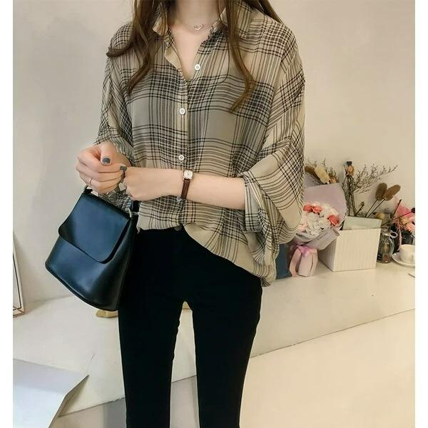 Early Autumn Women s Loose BF Plaid Shirt Women s Long-sleeved Hong Kong Style Blouse Shirt 4XL
Early Autumn Women s Loose BF Plaid Shirt Women s Long-sleeved Hong Kong Style Blouse Shirt 4XL